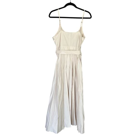 Future Collective Dress Women's 12 Strappy Cream Fit Flare Midi Reese Blutstein - Picture 3 of 13